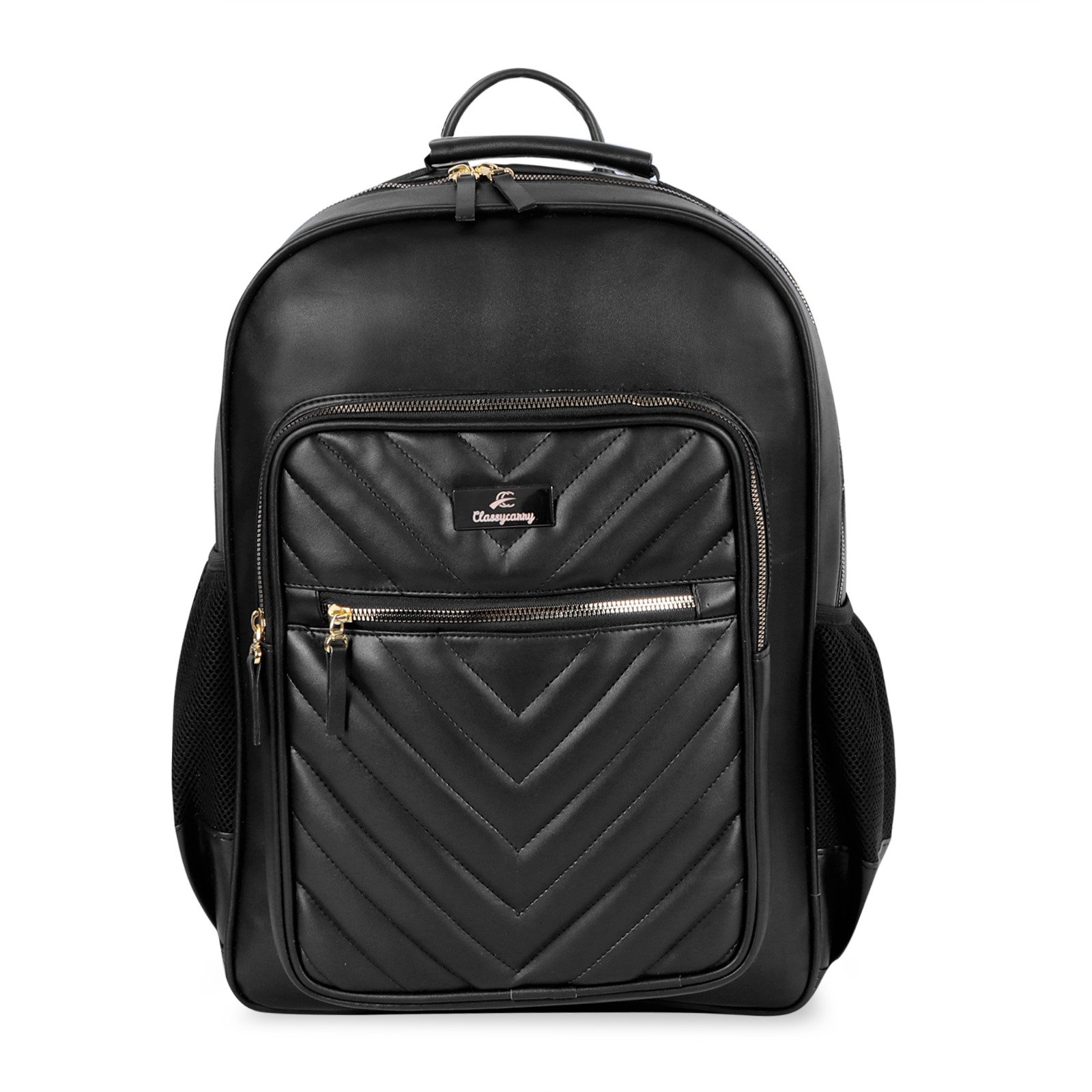Classycarry Luxe Quilted Laptop Backpack – Black