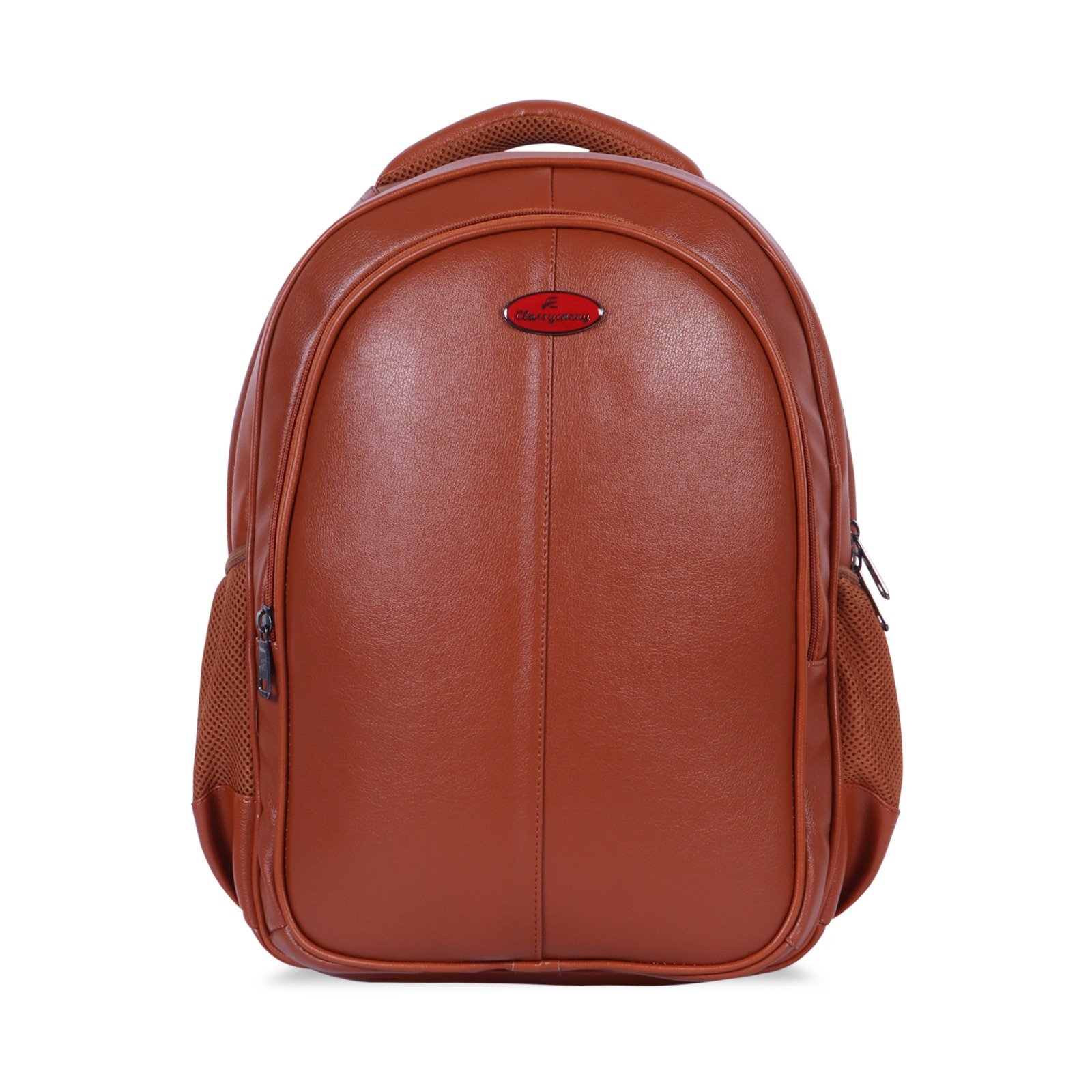 Classycarry Premium Leatherette Laptop Backpack – Tan Brown